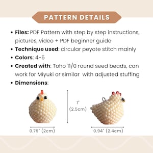 Perlenhuhn-Anleitung (PDF) • 3D-Perlenstickerei-Tutorial | Schlüsselanhänger zum Selbermachen (Peyote-Technik) Bild 2