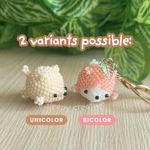 Petit motif de chat en perles PDF • Tutoriel 3D sur les perles de rocaille | Porte-clés en point de peyotl DIY image 5