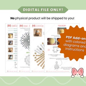 K&ouml;nnte beinhalten: Digitale Datei mit Anweisungen und Diagrammen. Das Bild zeigt ein PDF-Add-on mit farbigen Diagrammen und Anweisungen. Der Text auf dem Bild lautet: "NUR DIGITALE DATEI! Es wird kein physisches Produkt an Sie versendet!"