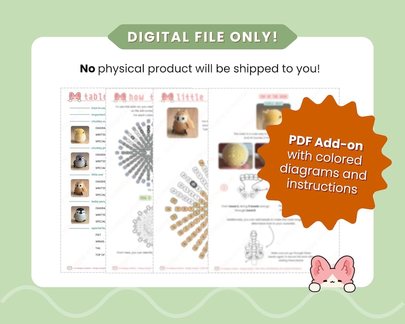 K&ouml;nnte beinhalten: Digitale Datei mit Anweisungen und Diagrammen. Das Bild zeigt ein PDF-Add-on mit farbigen Diagrammen und Anweisungen. Der Text auf dem Bild lautet: "NUR DIGITALE DATEI! Es wird kein physisches Produkt an Sie versendet!"