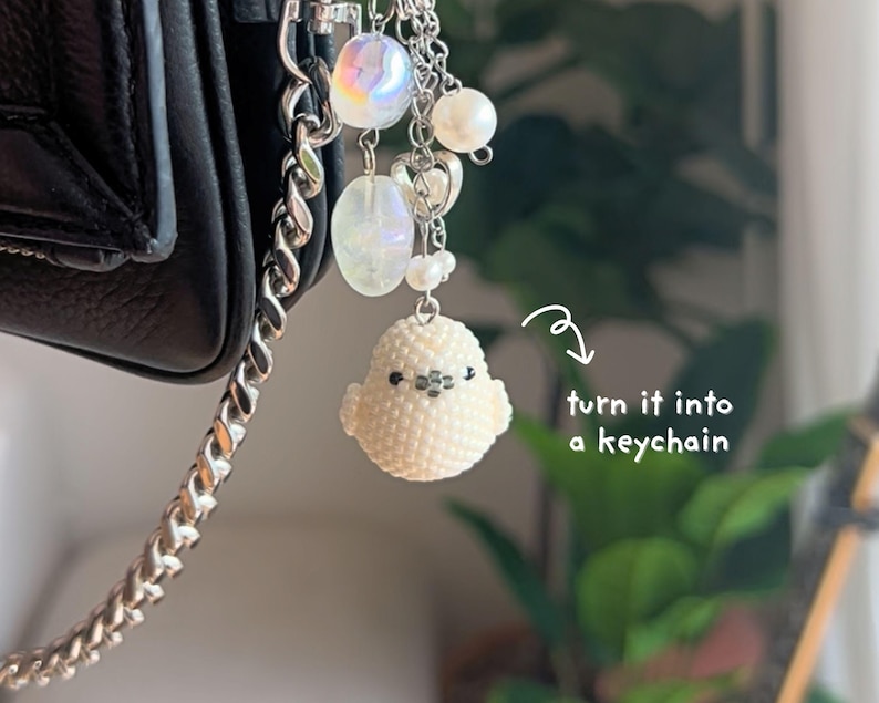 Beaded Chubby Bird Pattern PDF • 3D Seed Bead Tutorial | Peyote Stitch Keychain DIY image 7