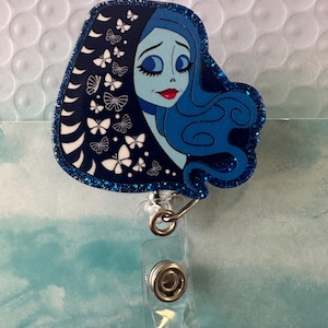 Acrylic Blue Corpse character Themed Retractable Badge Reel