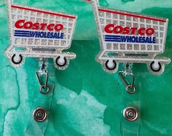 Einkaufskorb Costco Black Wheels-Design, inspiriert von einem einziehbaren Ausweishalter