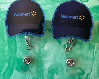 Walmart inspired themed Hat Retractable Badge Reel