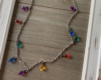 Rhode Island Novelty No Model 16 Light up Christmas Bulb Necklace 1 NECKLACE Rhode Island Novelty No Model 16 Light up Christmas Bulb Necklace 1 NECKLACE