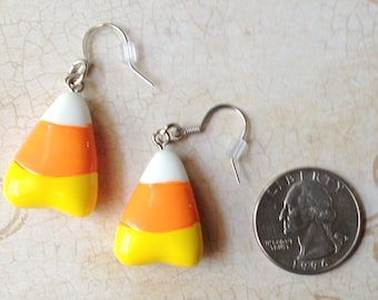 Halloween Fall Autumn Holiday Candy Corn Charm Earrings Jewelry