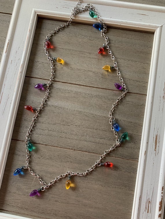 Mini christmas deals light necklace