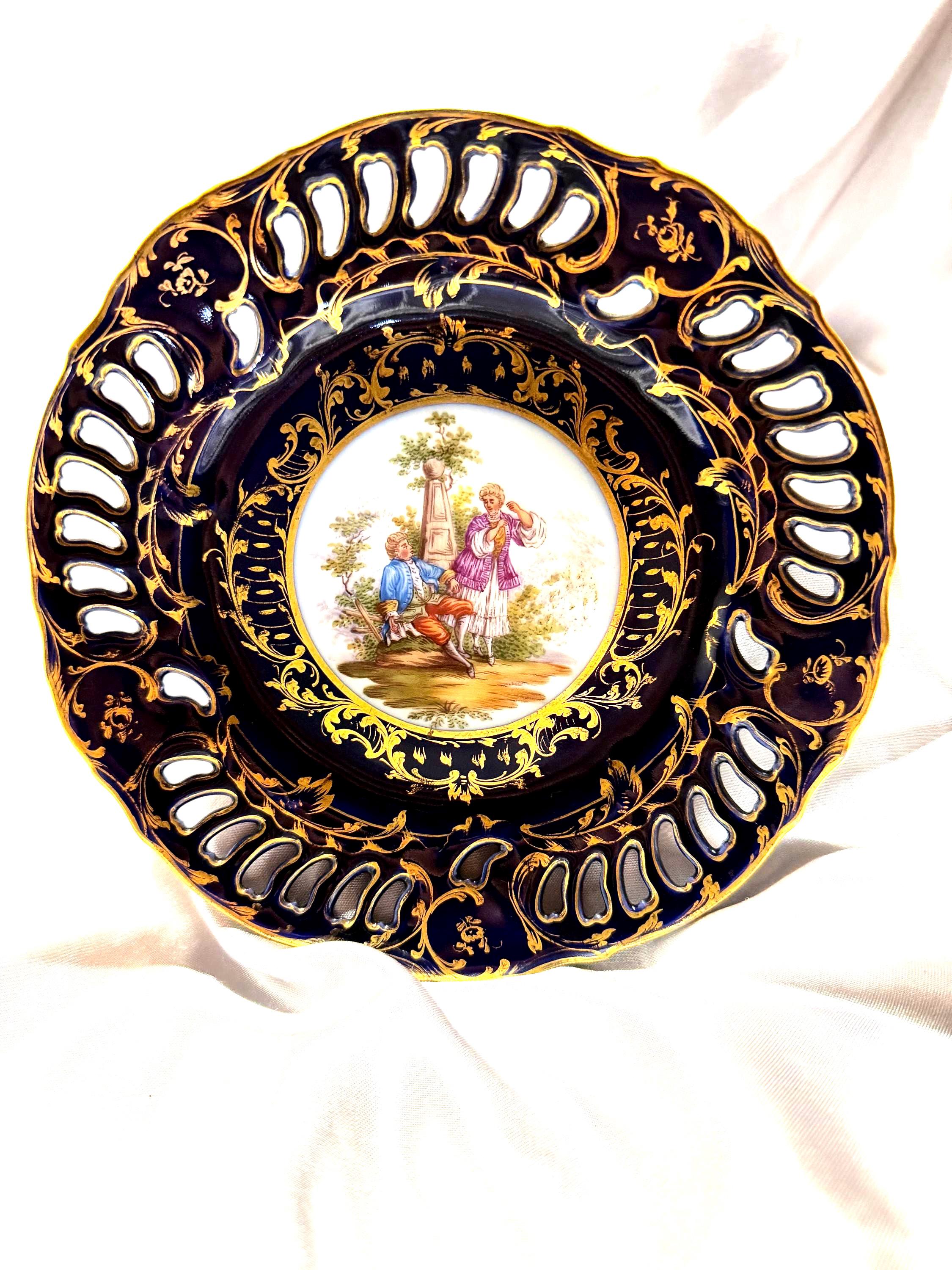 ドレスデン　Richard Klemm工房　大皿 Richard Klemm Dresden Porcelain Antique German - Etsy