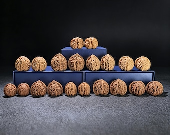 Mystery Wenwan Walnut Blind Box [Vol. 3] - 10 Curated Pairs, 1 Rare Hidden "Forg" Collector Pair!  Stress Relief, Zen Walnut