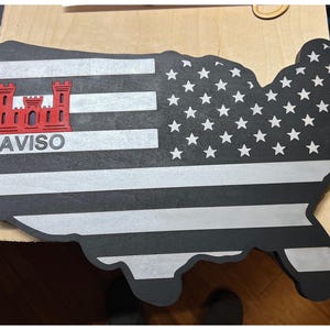 Wooden American flag, combat edition