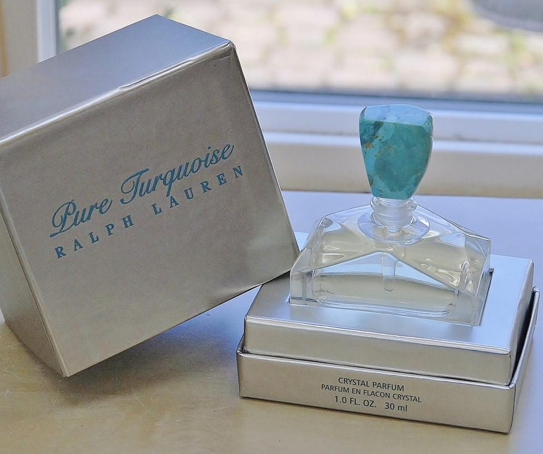PURE TURQUOISE by Ralph LAUREN Pure Parfum 30 Ml 1 Oz Perfume in Crystal Bottle Rare Splash