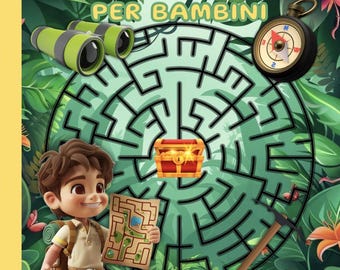 Labirinti per Bambini – Libro Digitale PDF - 50 Giochi Educativi a Colori