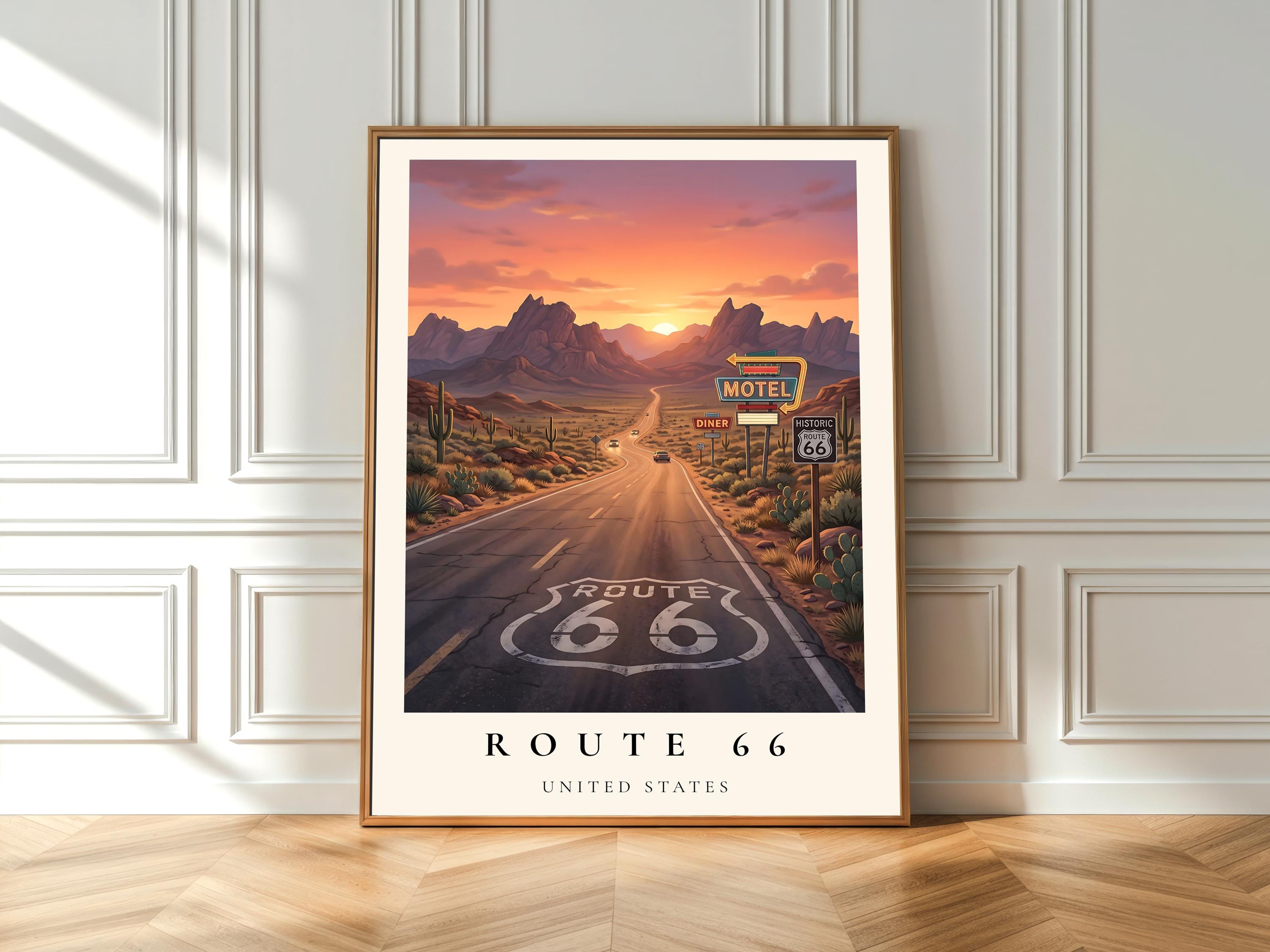 ルート66のアートポスター - Etsy 日本