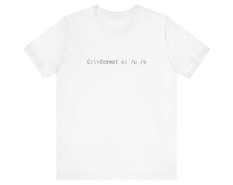 T-shirt con comando DOS vintage FORMAT C