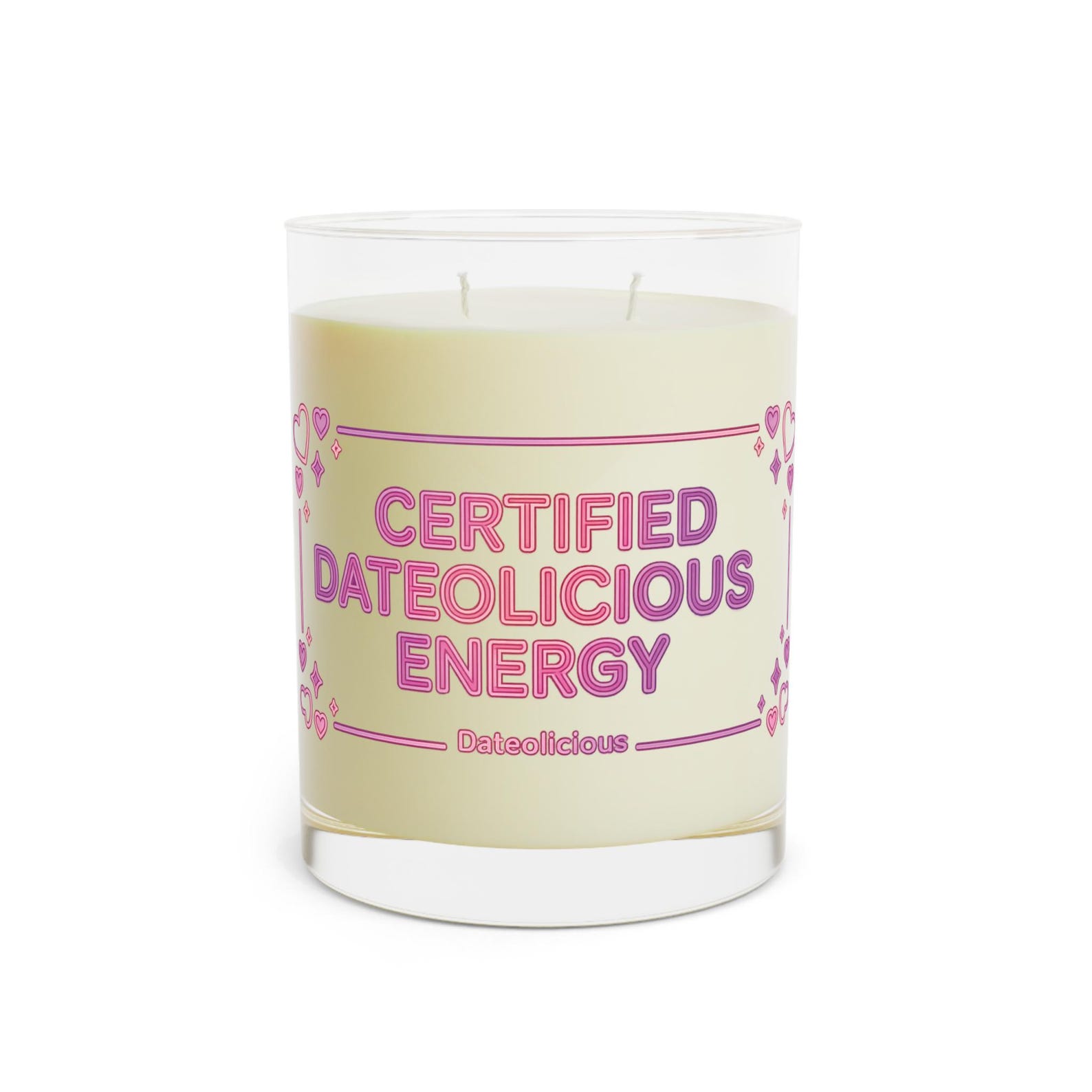 Certified Dateolicious Energy Scented Candle, Full Glass 11oz