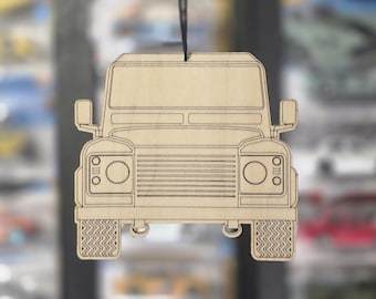 Wood Car Air Freshener – Land Rover Defender – Natural Scented Gift for Car Enthusiast