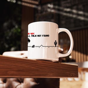 Error 404 Small Talk Not Found muge, Cozy Smug, Autism Gift, Neurodivergent Pride