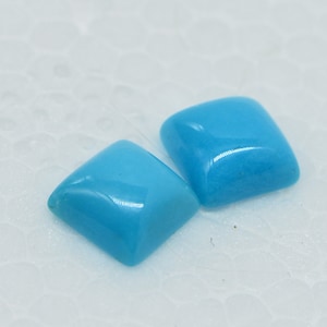 Arizona Turquoise Sleeping Beauty  Stone for Ring, Earrings Cushion Square  Natural Turquoise stone Jewelry Supply. 1 Stone per order
