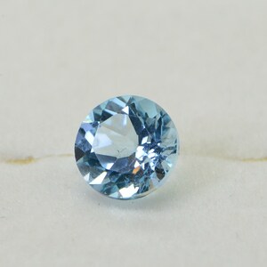 AAA Blue Topaz Gemstone: 6mm Round Faceted Crystal