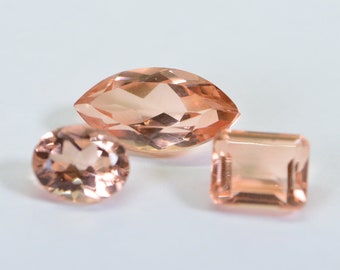 Morganite Doublet Quartz  Faceted Marquise  Cabochon Loose Gems Multi size Morganite Gemstone