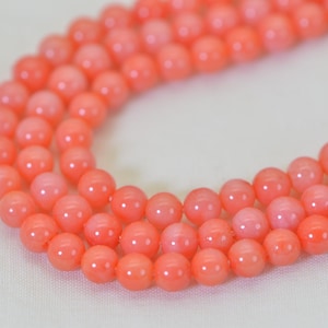 ピンクコーラルビーズ：4.2mmラウンド宝石、ジュエリー製作用品