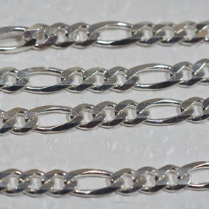 Silver Chain Sterling Silver 18&quot; Figaro Chain Sterling Silver Jewelry Supplies