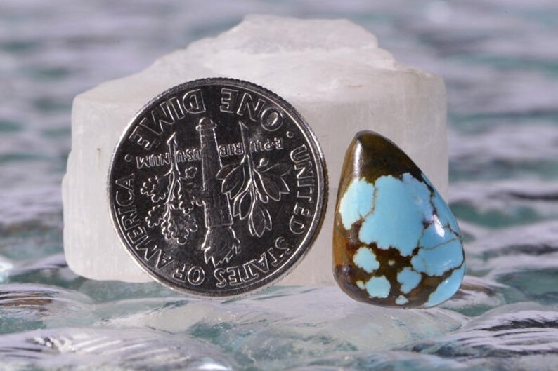 No 8 Mine Turquoise 15x10x5.3mm Cabochon Gemstone Cabochons Turquoise Jewelry Supplies