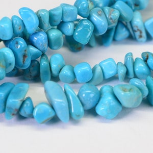 Nevada Turquoise 16 Strand Beads Nugget Turquoise Beads Natural Gemstone Beads Jewelry Making Supplies image 7