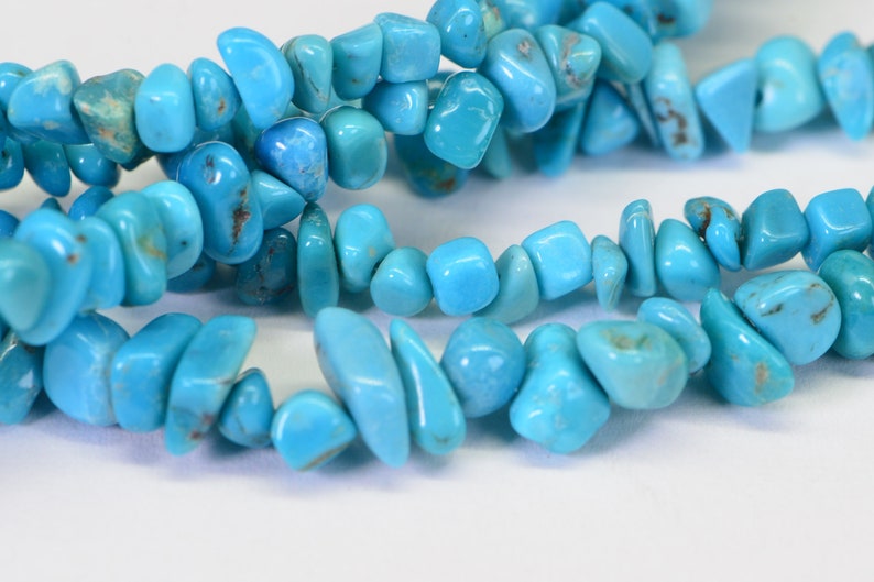 Nevada Turquoise 16 Strand Beads Nugget Turquoise Beads Natural Gemstone Beads Jewelry Making Supplies image 7