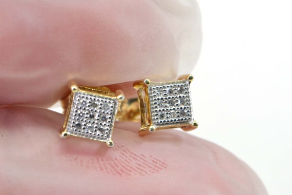 Extra Small Princes Style Diamond Stud Earrings 1… - image 1