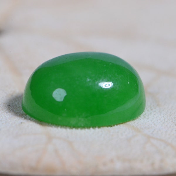 Burmese Green Jade Oval Smooth  Cabochon