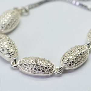 Sterling silver Tiny Diamond oval link  Bracelet Illusion Diamond Bracelet Bolo Adjustable Staking Bracelet Gift For Women