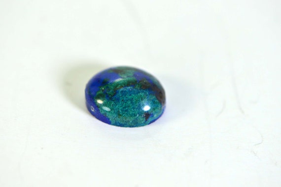 Azurite Malachite Gemstone Cabochon: Oval Ring Stone (11.8X9.8mm)