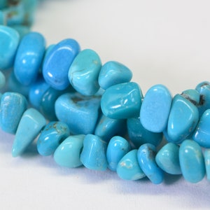 Nevada Turquoise 16 Strand Beads Nugget Turquoise Beads Natural Gemstone Beads Jewelry Making Supplies image 1