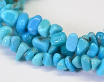 Nevada Turquoise 16" Strand Beads Nugget Turquoise Beads Natural Gemstone Beads Jewelry Making Supplies