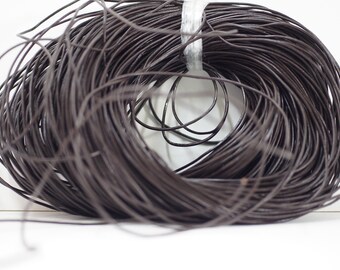 Dark Brown Genuine Leather Cord 1.5mm: Jewelry Making Supply