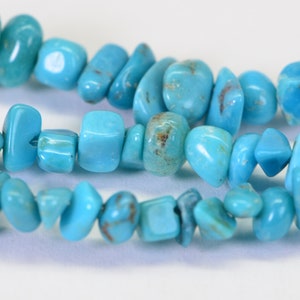 Nevada Turquoise 16 Strand Beads Nugget Turquoise Beads Natural Gemstone Beads Jewelry Making Supplies image 3