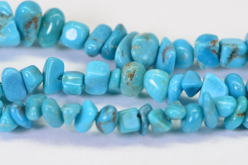 Nevada Turquoise 16 Strand Beads Nugget Turquoise Beads Natural Gemstone Beads Jewelry Making Supplies image 3