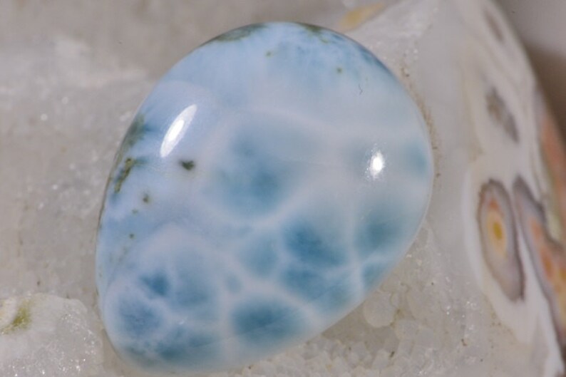 Larimar Cabochon 23.5x18.2x6mm Natural Gemstone Cabochon image 1