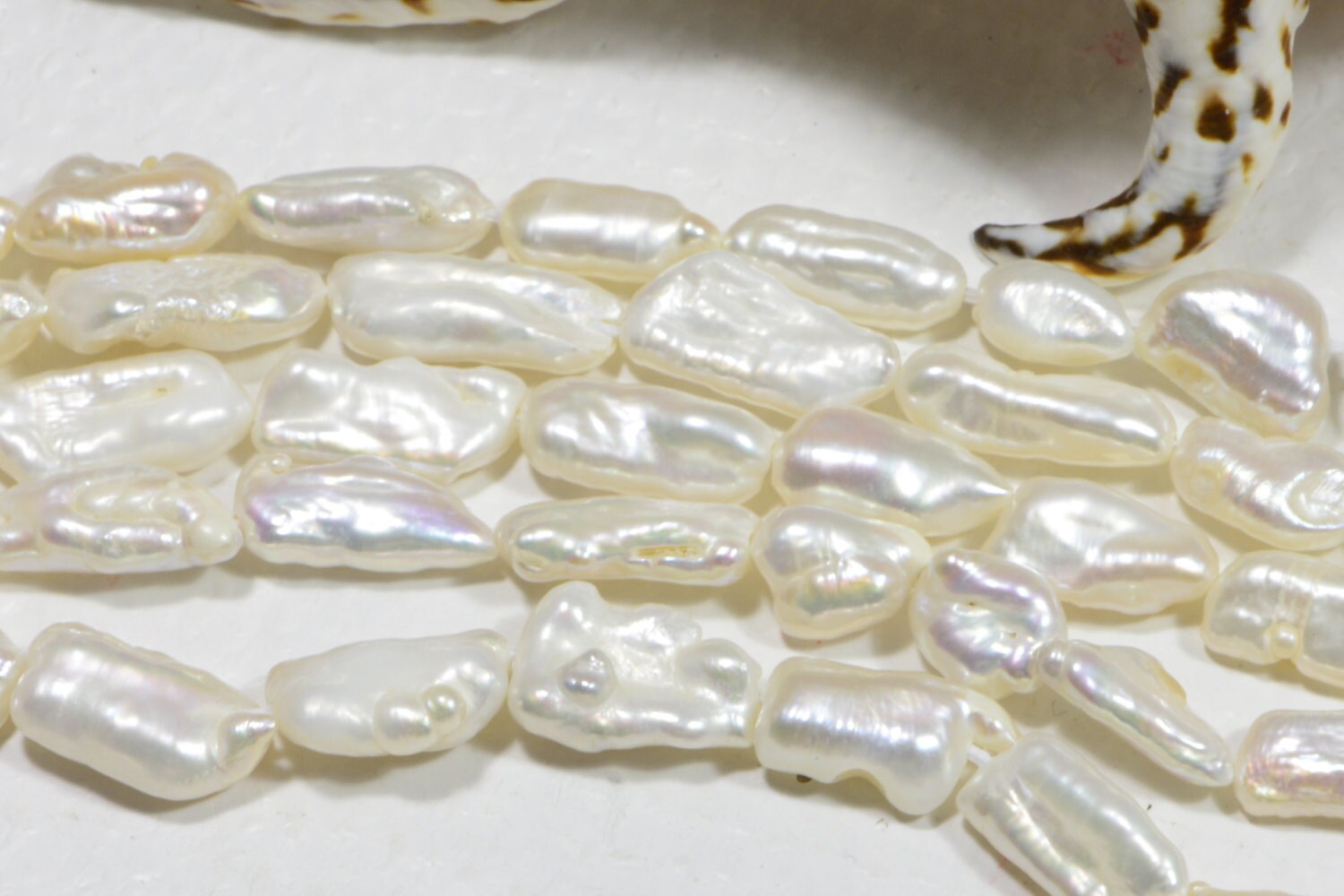 Natural White Biwa pearl beadsLoose irregular Biwa Pearl | Etsy