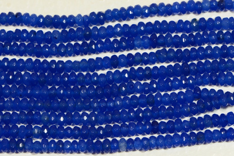 Gemstone Beads 4mm Quartz Beads Made to Imitate Sapphire Jewelry Making Supplies