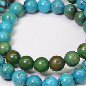 Turquoise 9mm 16 Strand Natural Gemstone Beads Jewelry Making Supplies Turquoise Beads image 1