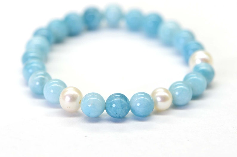 Three Pearl Larimar Quartz 6 mm Blue Natural Gemstone Beads Jewelry Making Supplies image 8