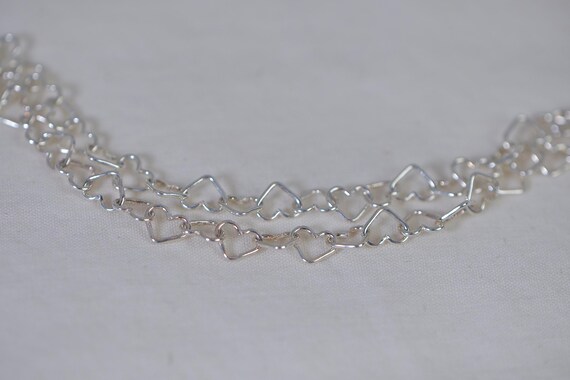 thumbnail image 2 of Genuine 925 Sterling Silver Heart Link Necklace – Made In Italy (Choose Your Length 7-36") 2 of 6