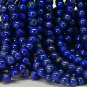 Lapis Lazuli 4mm Royal Blue Natural Lapis Lazuli Round  Luxe AA Jewelry Making Supplies