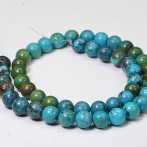 Turquoise 9mm 16 Strand Natural Gemstone Beads Jewelry Making Supplies Turquoise Beads image 5