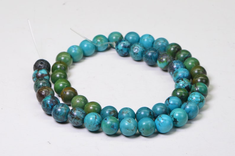 Turquoise 9mm 16 Strand Natural Gemstone Beads Jewelry Making Supplies Turquoise Beads image 5