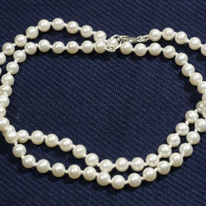 Pearl Necklace Single Strand Pearl Necklace Birthstone June Bridal Pearl Necklace