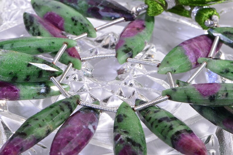 Ruby Zoisite Marquise Beads Facet Luxury Reach Color Natural Gemstone