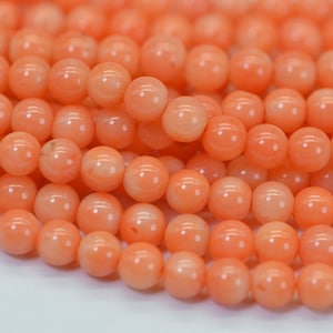 Orange Coral Beads 3mm full Stand Coral Beads Gemstone Beads Jewelry Making Supplies